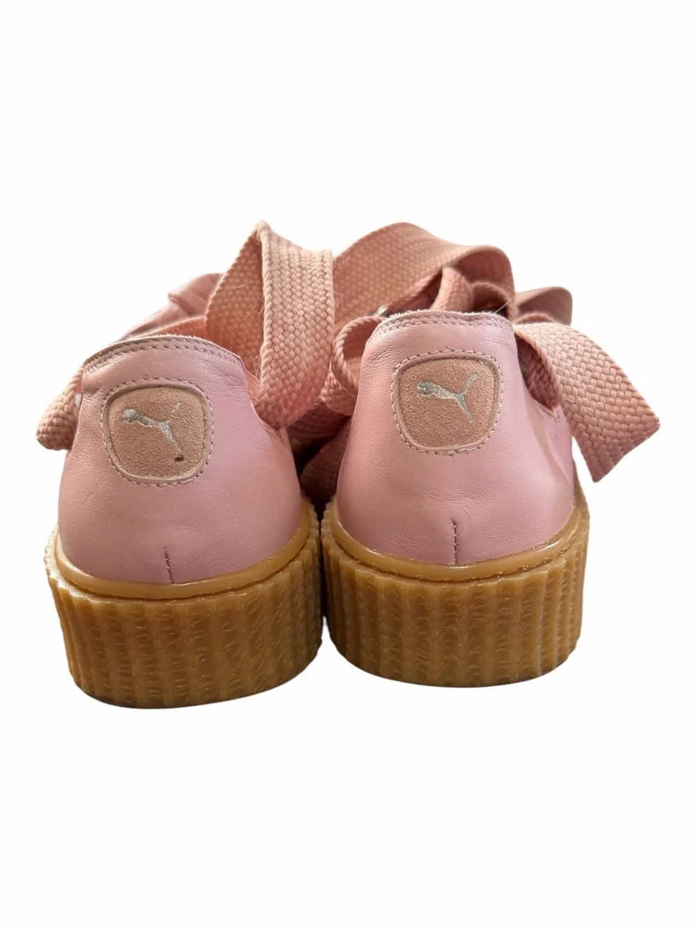 PUMA X FENTY Rihanna Bow Creeper Lace Up Platform Sneakers Shoes Pink‎ 9
